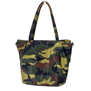 MZ Wallace Green Camo Print Soho Tote Nylon Medium